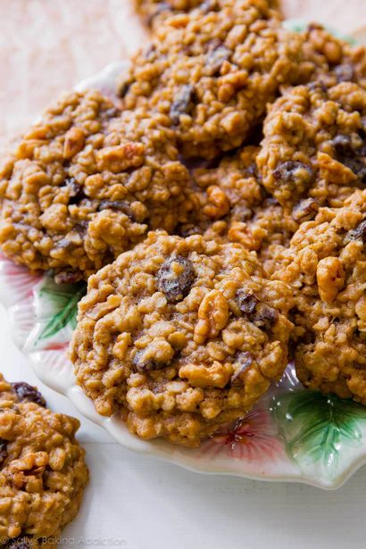 Weich - Chewy Hafermehlrosineplätzchen - Sallys Backen Sucht