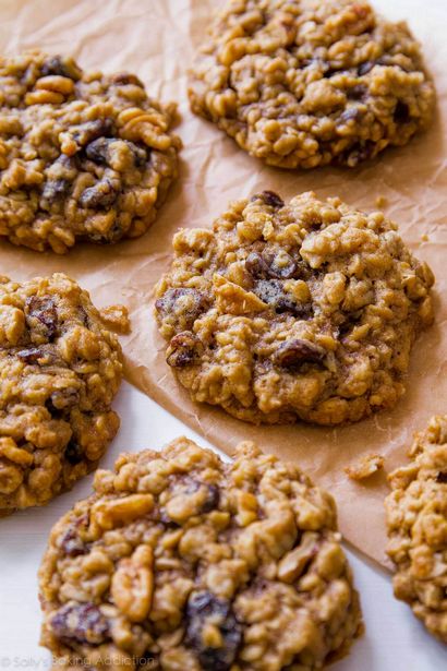 Soft - Chewy Biscuits à l'avoine et aux raisins - Sallys cuisson Addiction