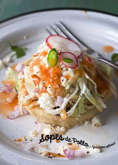 Sopes de Pollo - Sopes poulet