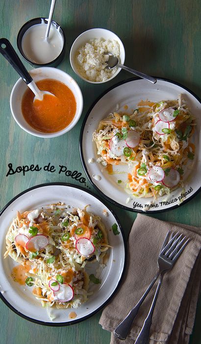 Sopes de Pollo - Sopes poulet