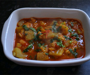 Sorakaya tomate Recette Curry @ Curries Recettes