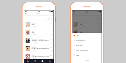 Soundcloud - Neu auf iOS - verwandte Tracks, Shuffle und vieles mehr