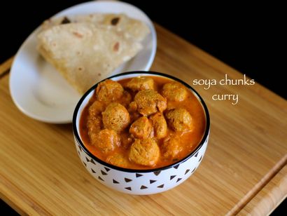 Soya Chunks Curry Rezept, Soja-Curry Rezept, Sojabohnen Rezept