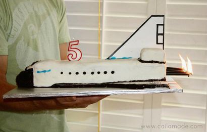 Space Shuttle-Kuchen Ein Kuchen, Tutorial