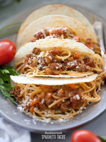 Spaghetti Tacos Rezept inspiriert von der Nickel TV Show iCarly