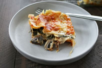 Épinards et champignons Lasagne végétarienne au fromage bio