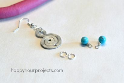 Spirale martelés Boucles d'oreilles fil - Projets Happy Hour