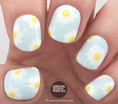 Spring Daisy Nail Art Tutorial