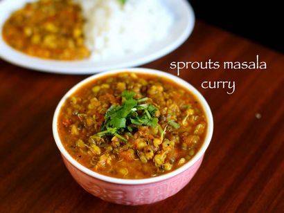 Germes recette de curry, les choux moong sabzi, recette de choux