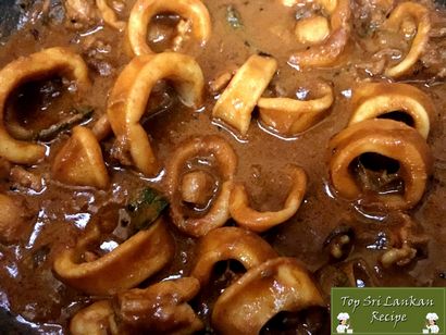 Sri Lanka Style de Squid Curry, recette épicée Seiche - Haut Sri Lanka Recette