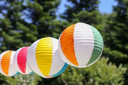 Commencez été avec bricolage Ballon de plage lanternes en papier