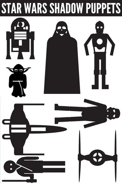 Star Wars idées Activité Shadow Puppets imprimable, Childhood101