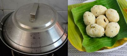 Boules de riz avec étuvé Brinjal Gosthu, Padhuskitchen