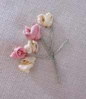 Point du mois! Ruban de soie broderie - Simple spray Rose, Joyous Accueil