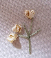 Point du mois! Ruban de soie broderie - Simple spray Rose, Joyous Accueil