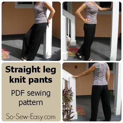 modèle pantalon en maille jambe droite avec tutoriel vidéo - So Sew Easy