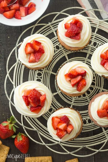 Fraises Gâteau au fromage Petits gâteaux Recette VIDEO