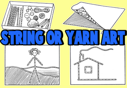 String Art Crafts für Kinder Kunsthandwerk mit String für Projekte und Aktivität Ideen für Mädchen,