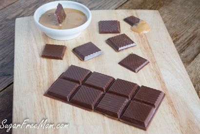 Bonbons au chocolat noir sans sucre Bars noix, produits laitiers - sans gluten