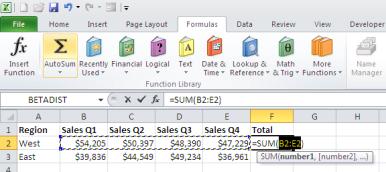 Résumant façons d'ajouter des données de comptage et Excel