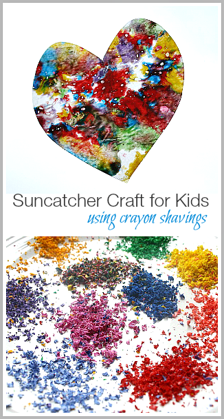 Suncatcher Craft für Kinder Mit Crayon Shavings - Buggy und Buddy