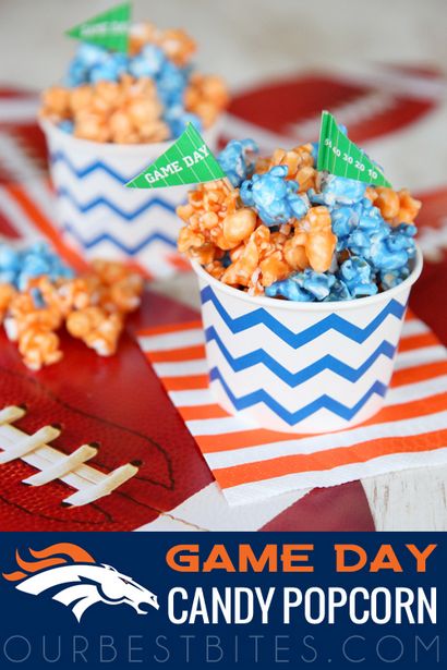 Super Bowl Snacks Game Day de bonbons colorés pop-corn