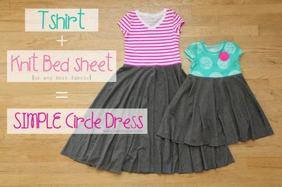 SUPER einfaches Kreis-Kleid (von T-Shirt - Knit-Bett-Blatt), Make It und Love It