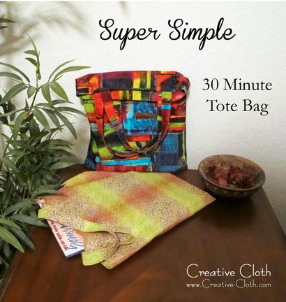 Super Simple Trente minutes Sac fourre-tout Tutorial, Linda Matthews Art textile - Conception