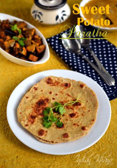 Patates douces Paratha, Shakarkandi PARATHA, indiens Recettes Pain ~ Khana Indian