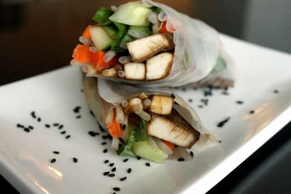 Thai Wraps riz avec sauce aux arachides (sans gluten, sans produits laitiers)