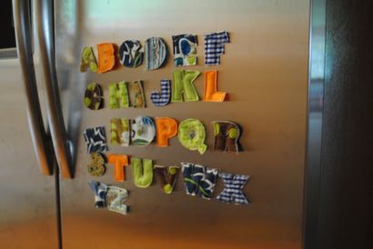 L'alphabet bricolage tissu Atwoods Aimants