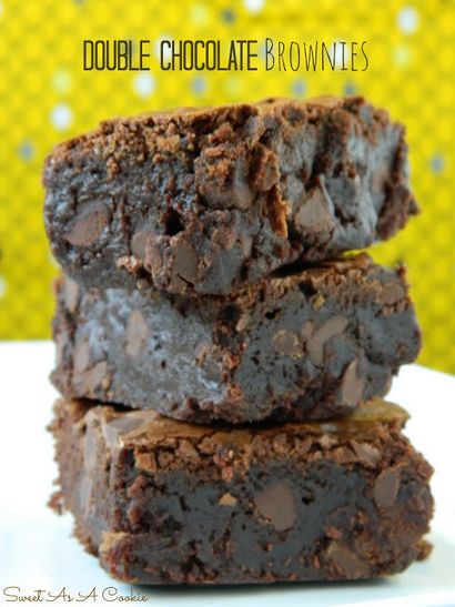 Die besten Hausgemachte Double Chocolate Brownies - Bonbon als Plätzchen