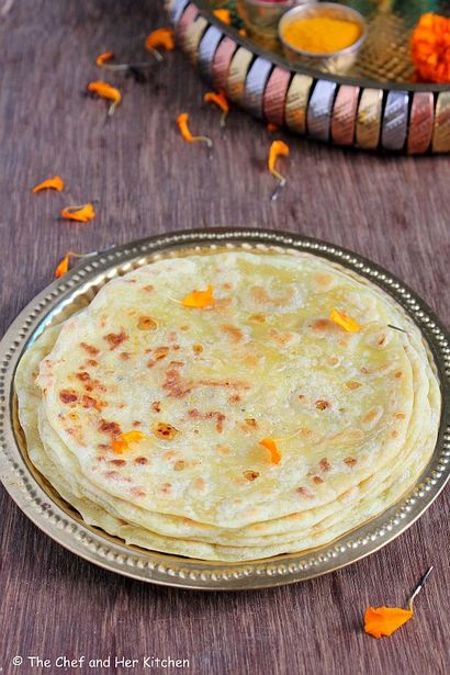 Der Küchenchef und ihrer Küche Puran Poli Rezept, Bobbatlu, Ganesh Chaturthi Rezepte