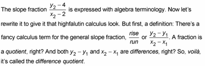 Der Differenzenquotient Der Brücke zwischen Algebra (Slope) und Calculus (dem Differential)