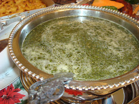 Die ägyptische Küche Abendessen Molokhia