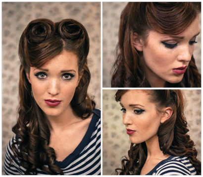 Die Freckled Fox Schatz Haar Week Tutorial # 2 - Retro Victory Rolls