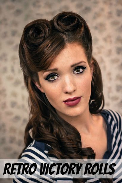 Die Freckled Fox Schatz Haar Week Tutorial # 2 - Retro Victory Rolls