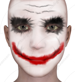 Le Joker Creepy Clown Peinture Visage - Indigo Janson