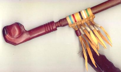 Die Native American Chanunpa, die heilige Pfeife