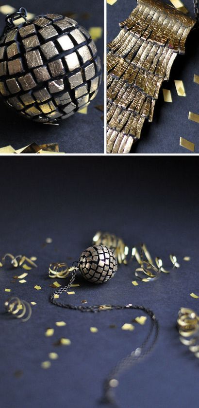 Le cadeau parfait Pendentifs Feuille d'or - Conception maman (comment faire du papier d'aluminium or) Le cadeau parfait Pendentifs Feuille d'or - Conception maman