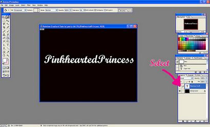 The Pink Hearted Princess Photoshop Tutorial - Rainbow Gradient Text