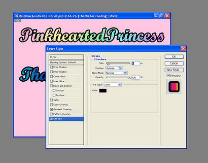 The Pink Hearted Princess Photoshop Tutorial - Rainbow Gradient Text
