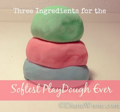 Die Softest Playdough überhaupt - in nur drei Zutaten, schrieb Diana