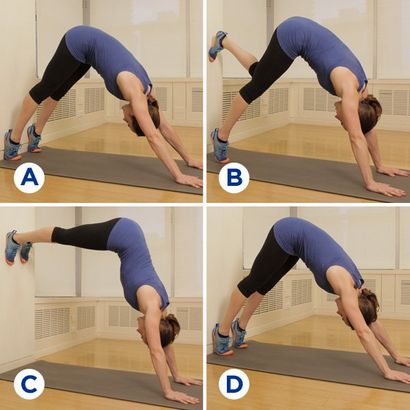 Le contre-Up-the-Wall entraînement (routines d'entraînement à domicile) Le contre-Up-the-Wall Workout