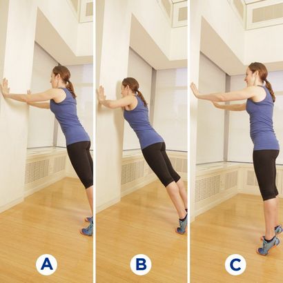 Le contre-Up-the-Wall entraînement (entraînement mural) Le contre-Up-the-Wall Workout
