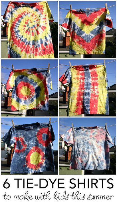 Tie Dye Tutoriel 6 Tie Dye Shirts de traiter avec les enfants cet été, Wendolonia