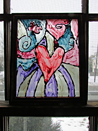 Tiffany Vitrail Art Leçon - Happy Art famille (comment faire la peinture sur verre wikipedia) Art en verre souillé de Tiffany leçon - Happy Family Art