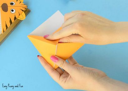Tiger Corner Lesezeichen - DIY Origami für Kinder - Easy Peasy und Fun