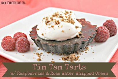 Tim Tam Tarts mit Himbeeren und Rosenwasser Schlagsahne, das kann ich kochen