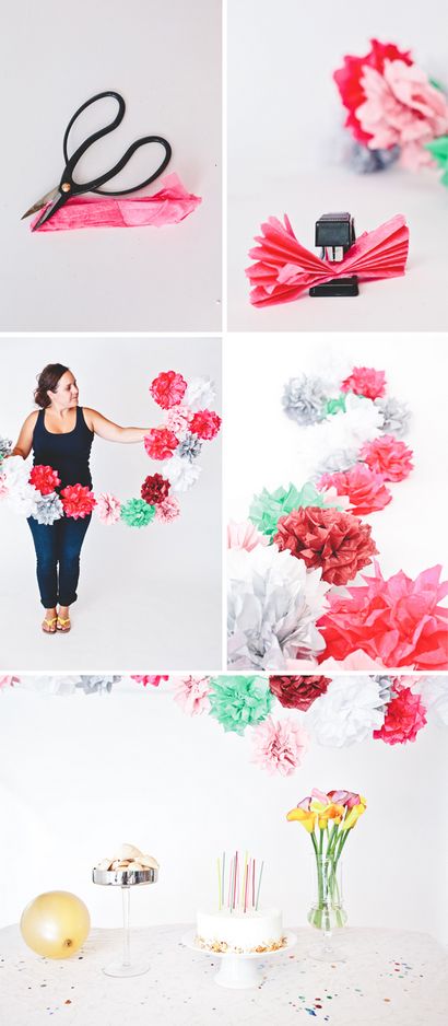 guirlande de fleurs de papier de soie - Un Revelry Subtil